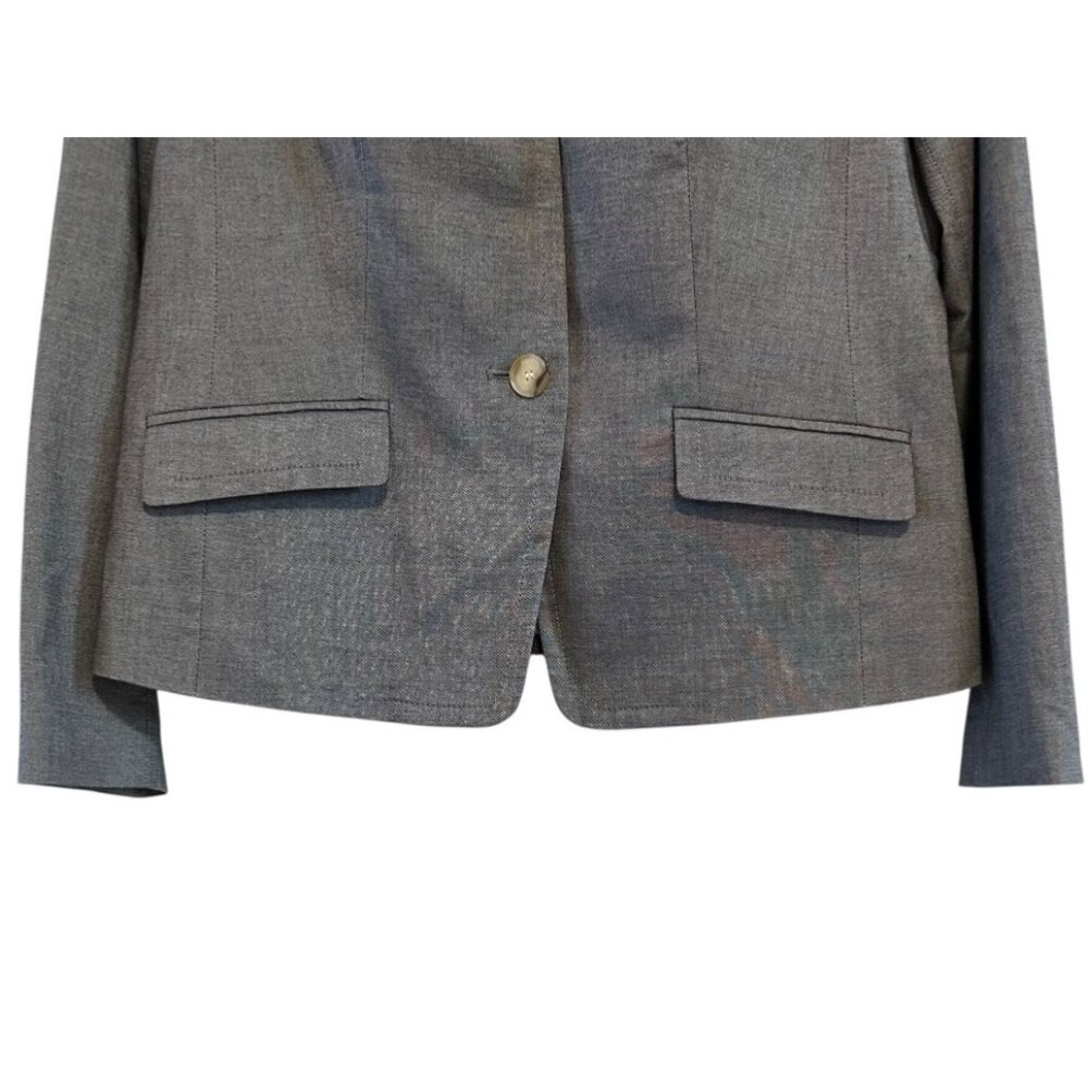 Talbots Women's Gray Blazer Size 10 Petite - Picture 5 of 13